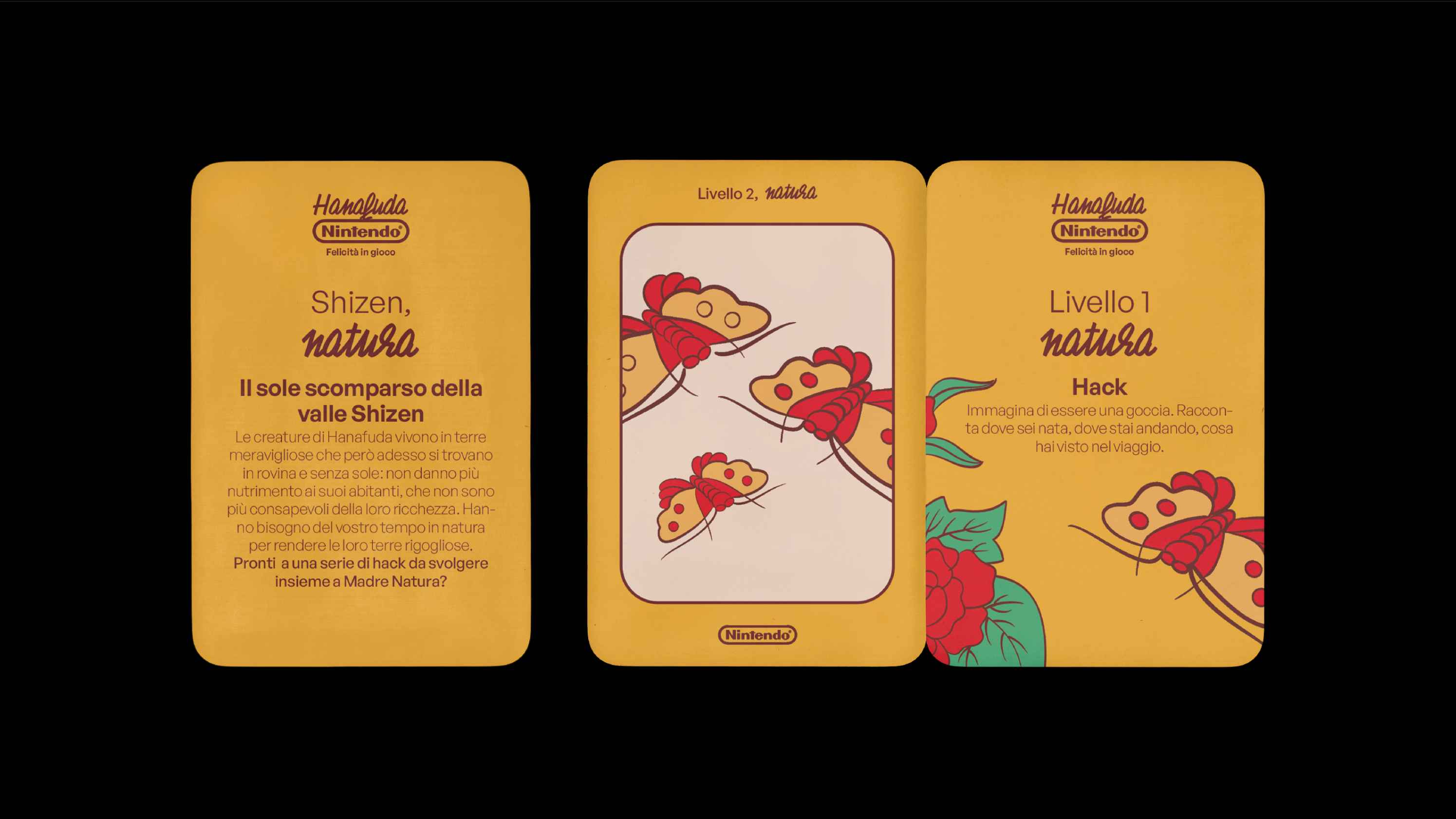 Hanafuda yellow playing cards