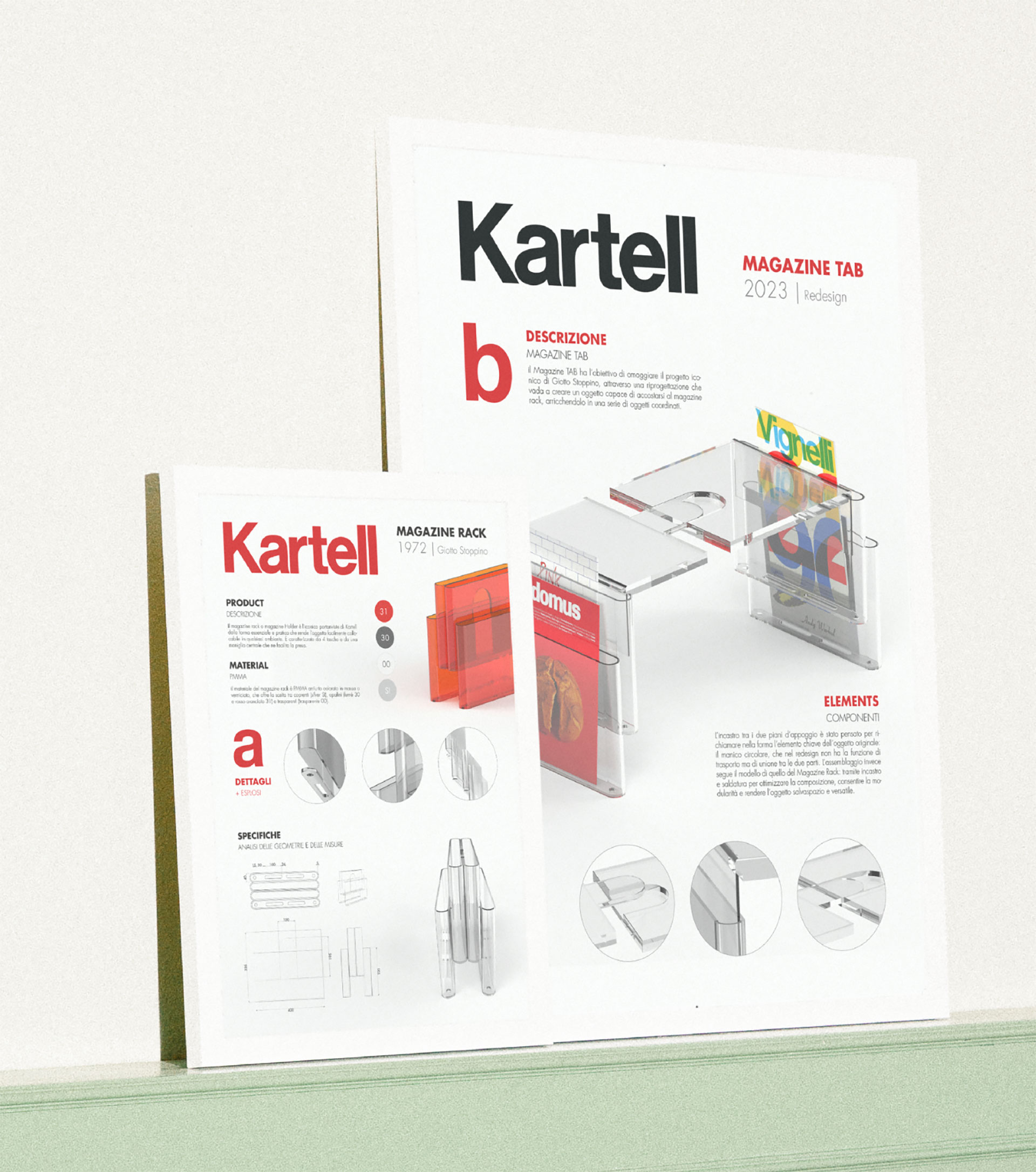 Kartell Magazine Tab presentation boards